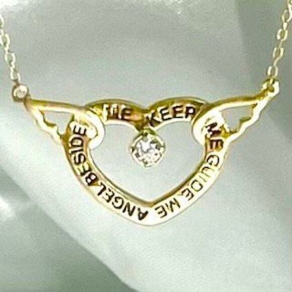 AHI# Angel Beside Me  Sterling Silver Pendant - Picture 1 of 6